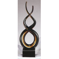 Perfect Sync Art Glass Sculpture Award. 13"x4"x4".